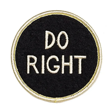 patch - embroidered - do right by oxford pennant