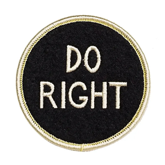 patch - embroidered - do right by oxford pennant