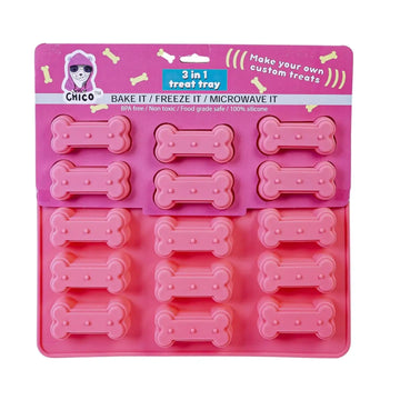 baking dog treat tray - bone shape - silicone by jojo modern pets