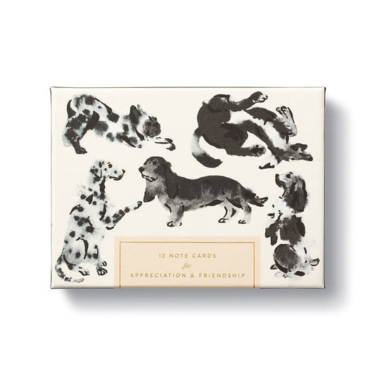 boxed notecards - dog-themed - set of 12 by compendium