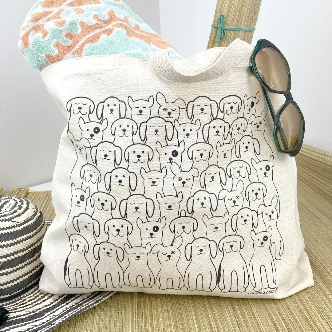 bag - canvas tote - dogs by counter couture
