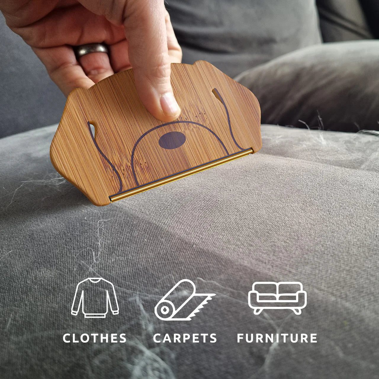 pet hair remover - bamboo by pikkii usa