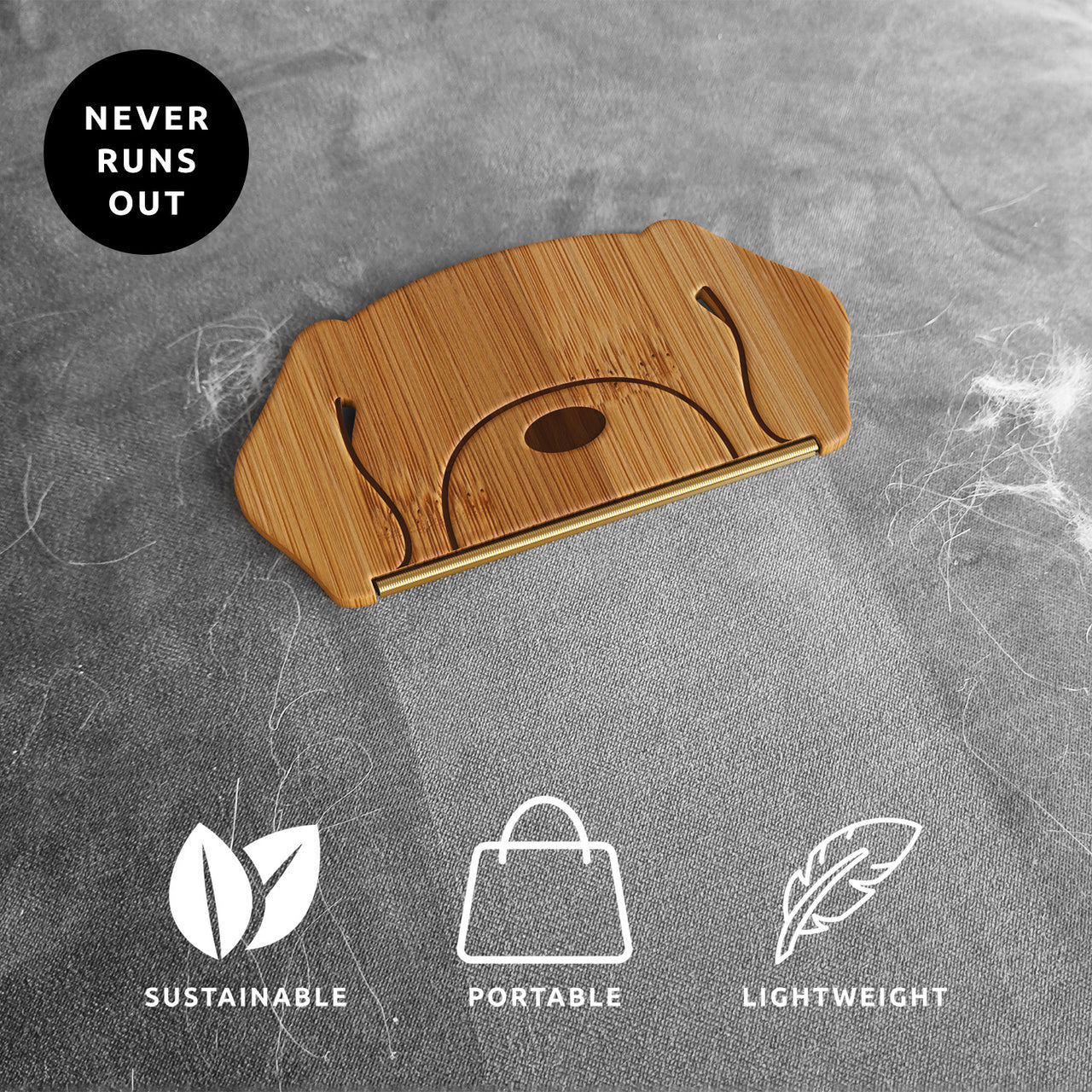pet hair remover - bamboo by pikkii usa