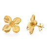 earrings - dogwood flower stud - 14kgp by amano studio