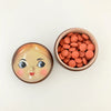 container - wooden - doll face by silva ware by walter silva