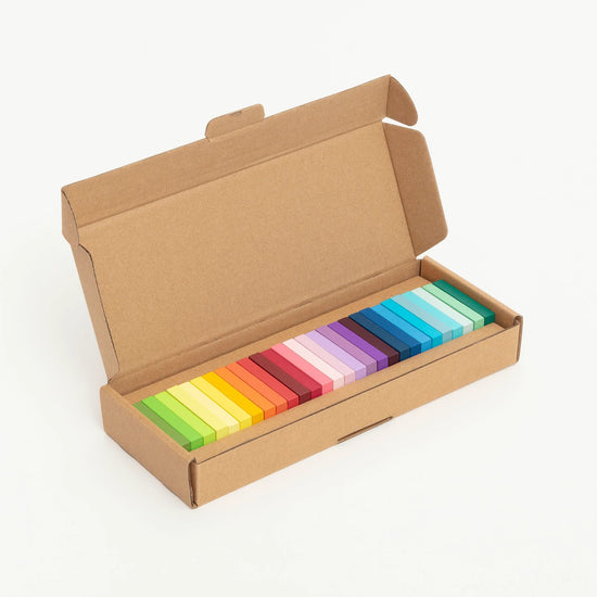 game - dominoes - handpainted wooden - gradient by block design