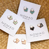 earrings - double square ceramic by nomad artisan co