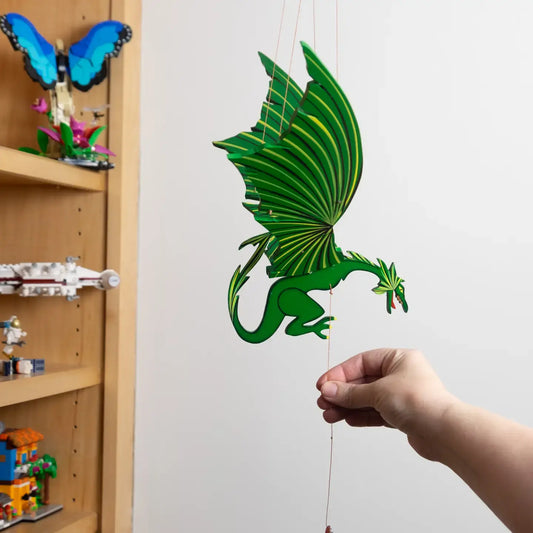 mobile - flying - dragon green by tulia's artisan gallery