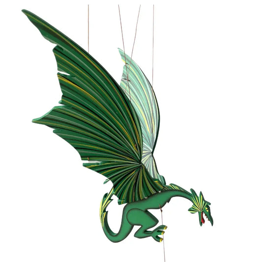 mobile - flying - dragon green by tulia's artisan gallery