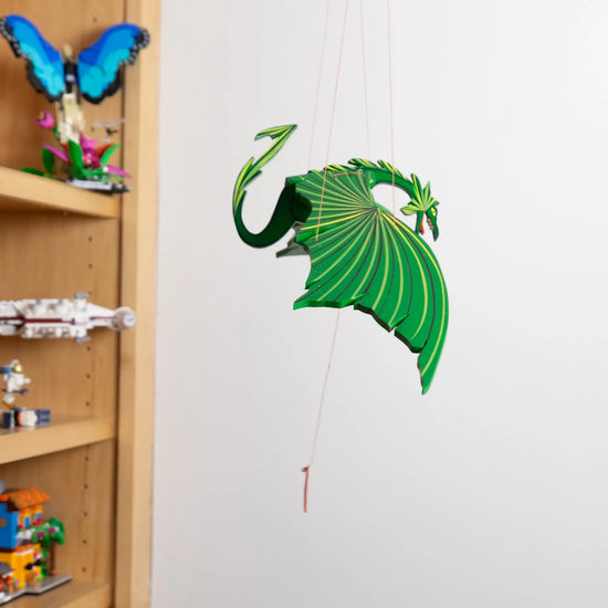 mobile - flying - dragon green by tulia's artisan gallery