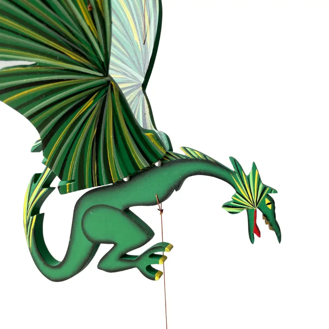 mobile - flying - dragon green by tulia's artisan gallery