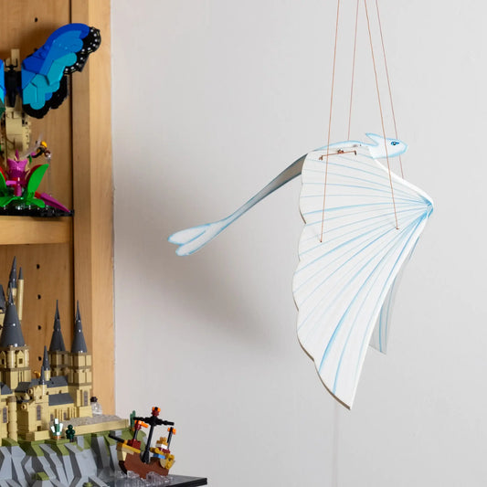 mobile - flying - "light fury" white dragon by tulia's artisan gallery