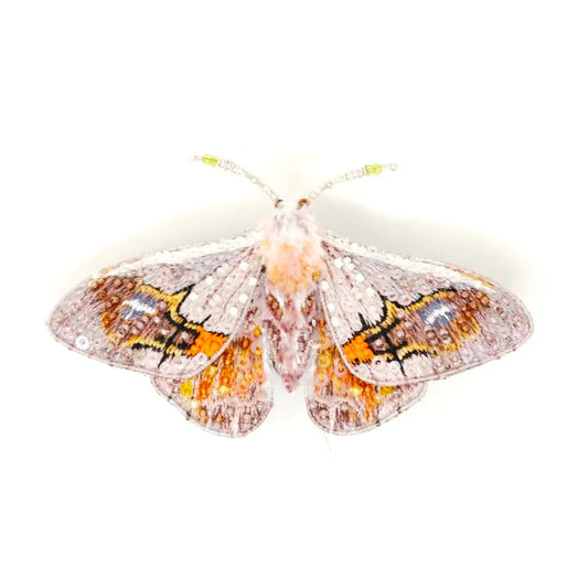 brooch pin - drepanid moth by trovelore