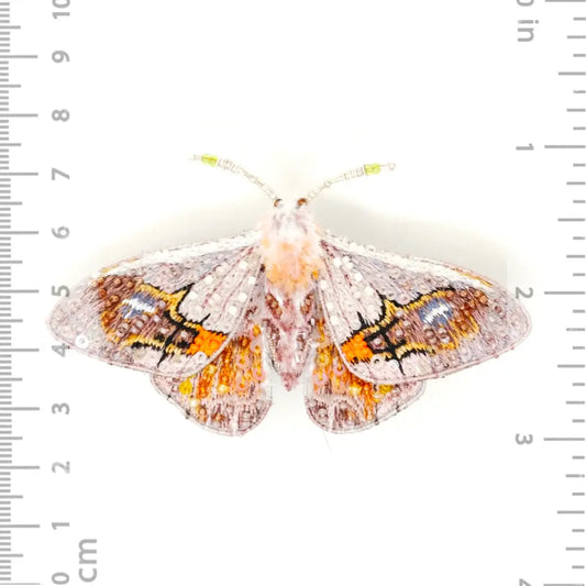 brooch pin - drepanid moth by trovelore
