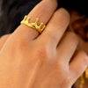 ring - drip drop - 18k gold plated by peter and june