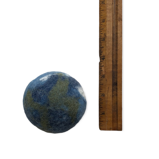 dryer ball - earth globe - blue green by plenty made