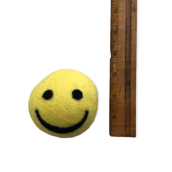 dryer ball - smiley face - yellow by plenty made