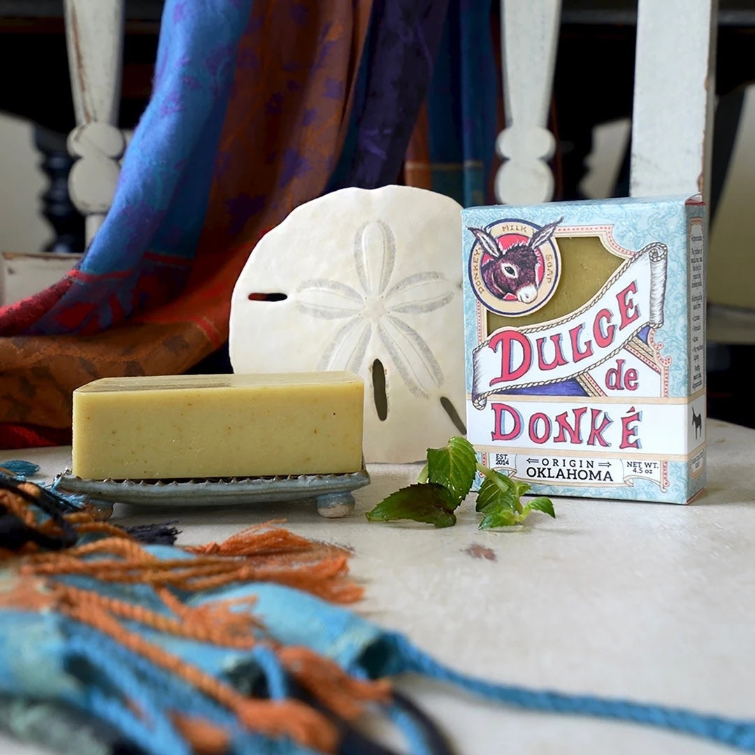 soap - donkey milk - eucalyptus mint moringa by dulce de donke