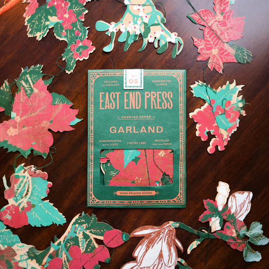 garland - recycled cotton paper - winter foliage by east end press