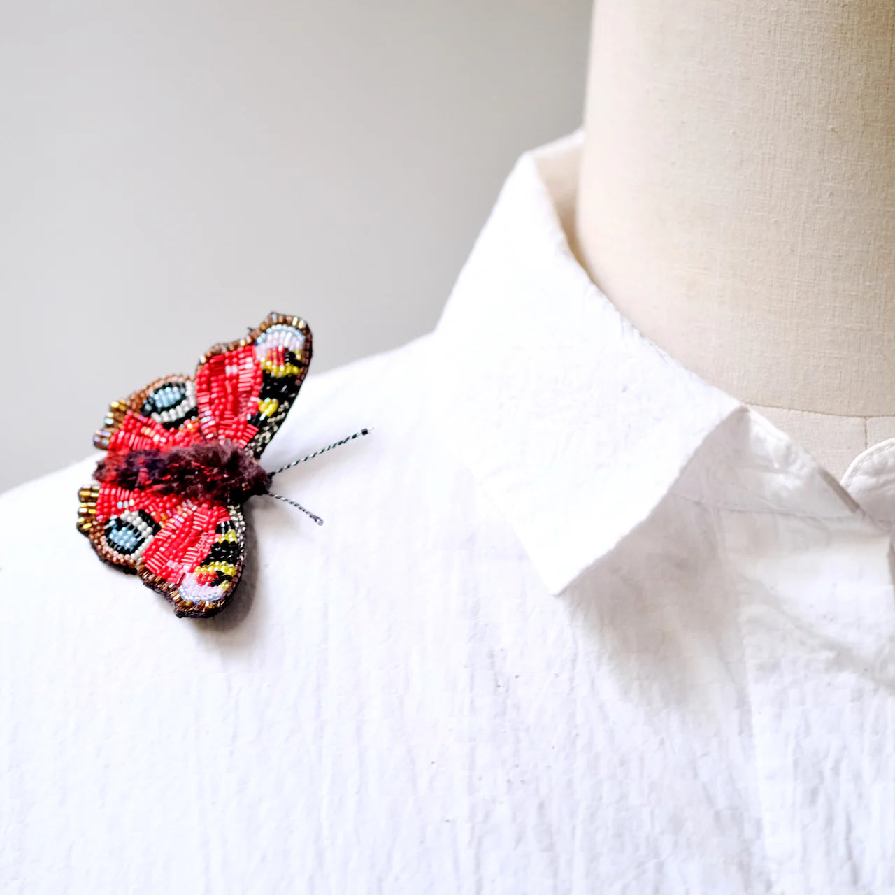 brooch pin - butterfly - anglais peacock by trovelore