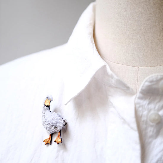 brooch pin - waddling duck by trovelore