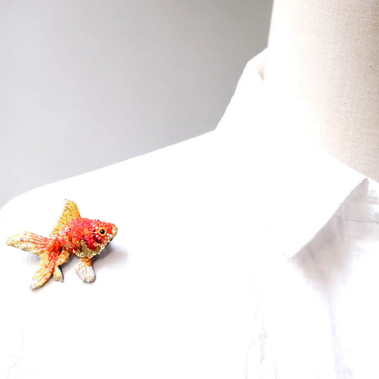 brooch pin - fantail goldfish by trovelore