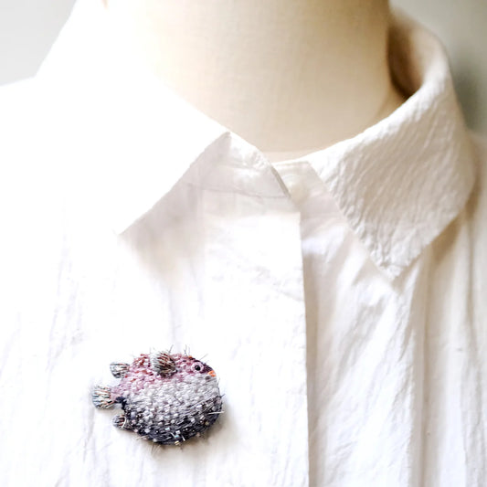 brooch pin - puffer fish by trovelore