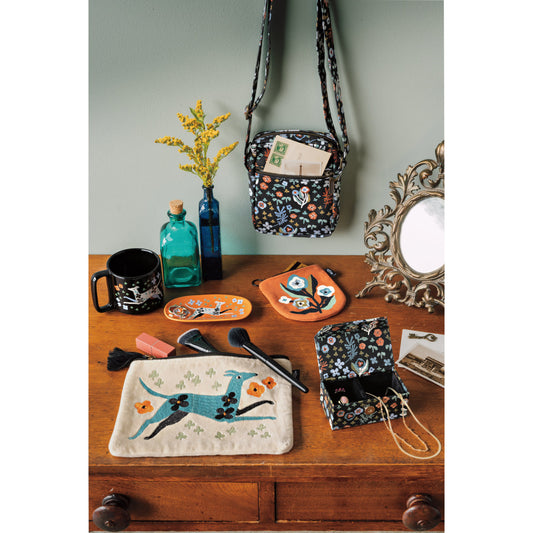 zipper pouch - half moon - dogwood by now designs
