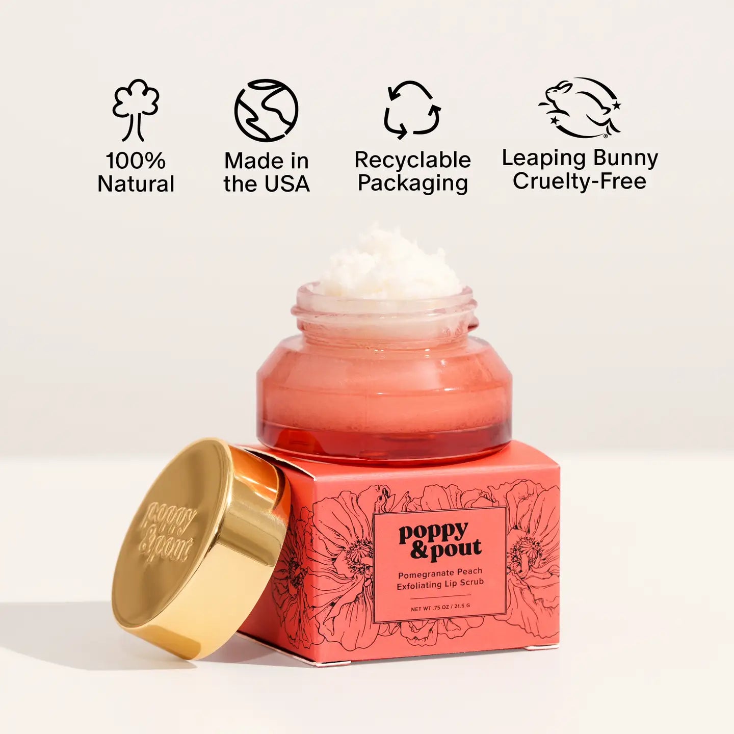 lip scrub - exfoliating by poppy & pout