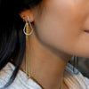 earrings - slipknot jacket - 18kgp + stainless steel by peter and june