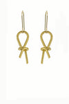 earrings - brass knotted by brass sand