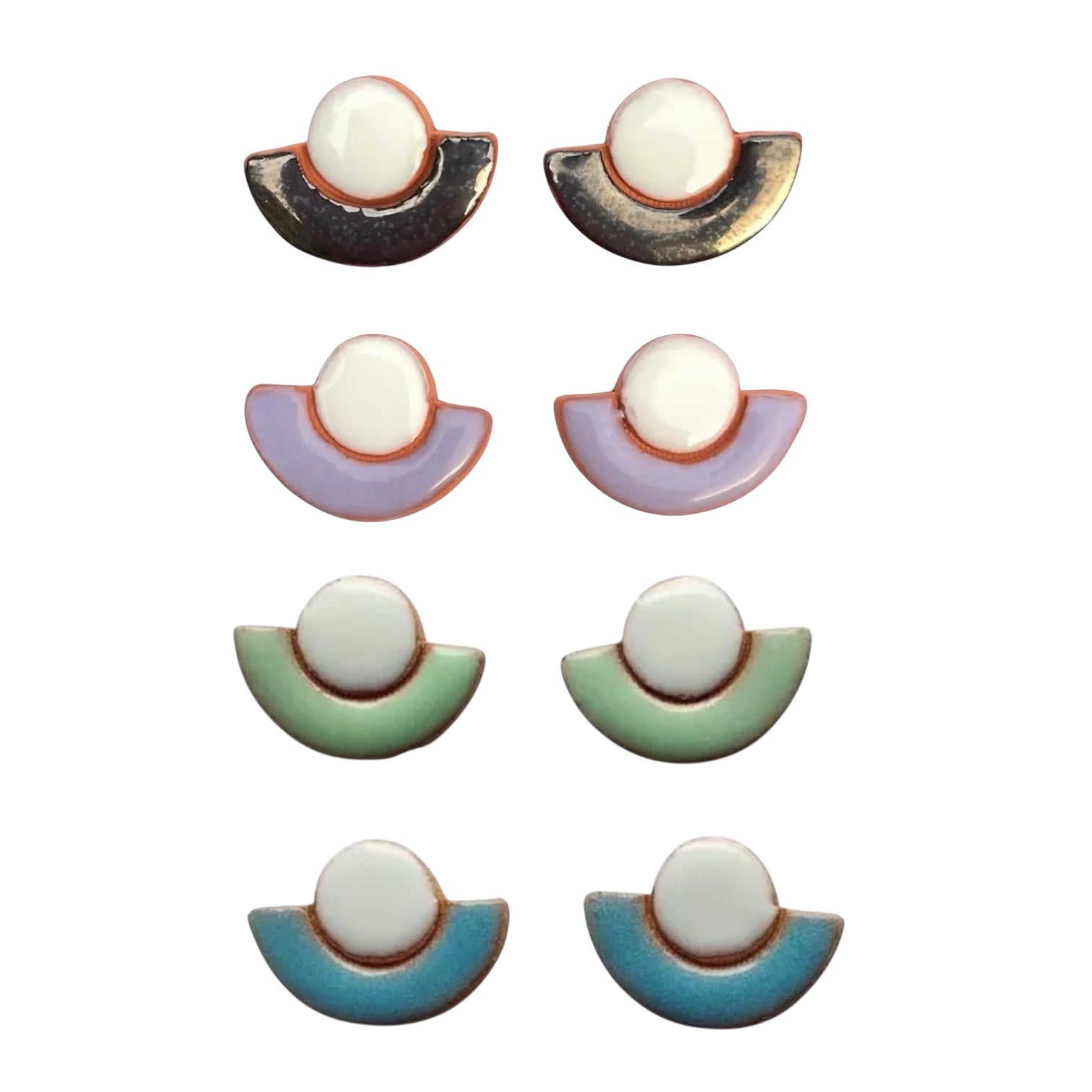 earrings - flower pot ceramic by nomad artisan co
