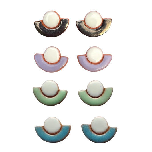 earrings - flower pot ceramic by nomad artisan co