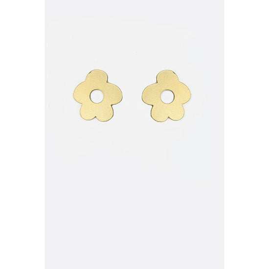 earrings - post - brass poppy by brass sand