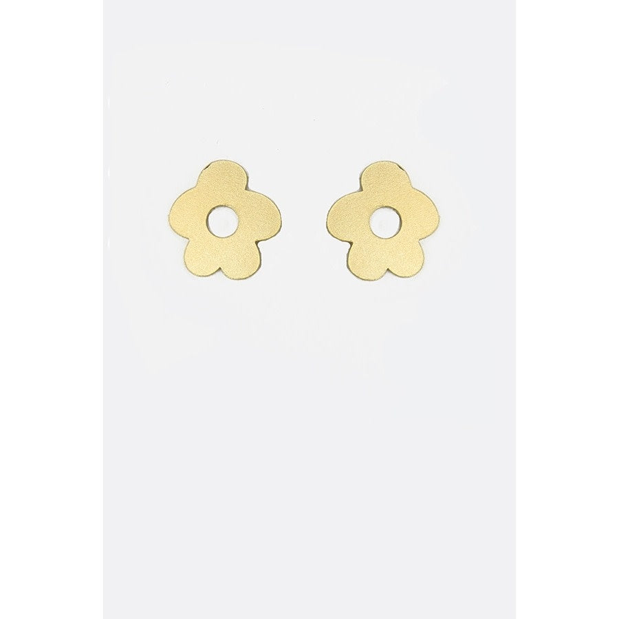 earrings - post - brass poppy by brass sand