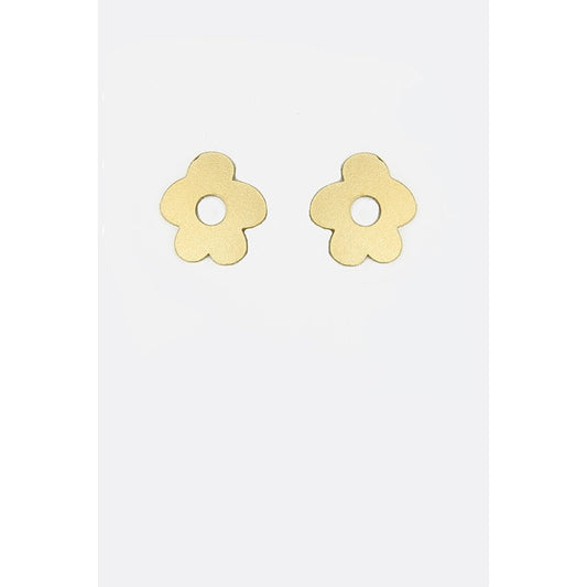 earrings - post - brass poppy by brass sand