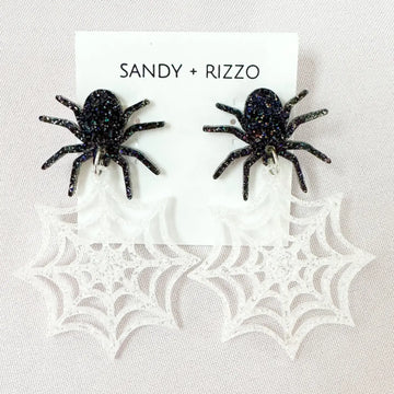 earrings - spider web dangle by sandy + rizzo