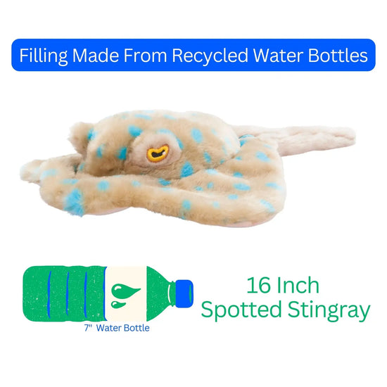 toy - animal plush - earth keeperz - stingray blue spotted by the petting zoo