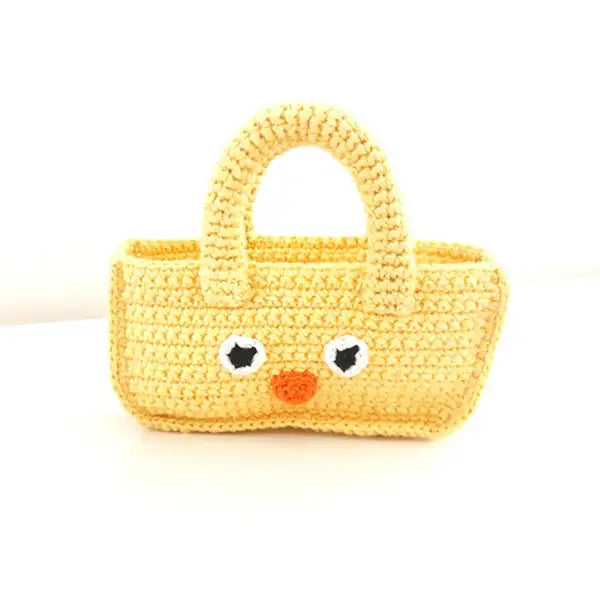 crochet basket - easter chick by pebble