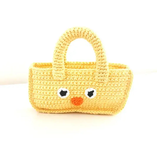 crochet basket - easter chick by pebble