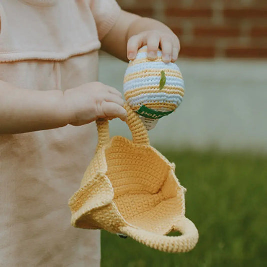 crochet basket - easter chick by pebble