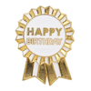 Pin Badge | Happy Birthday | Gold Enamel