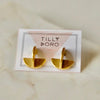 earrings - eclipse stud - 24k gold plate by tilly doro