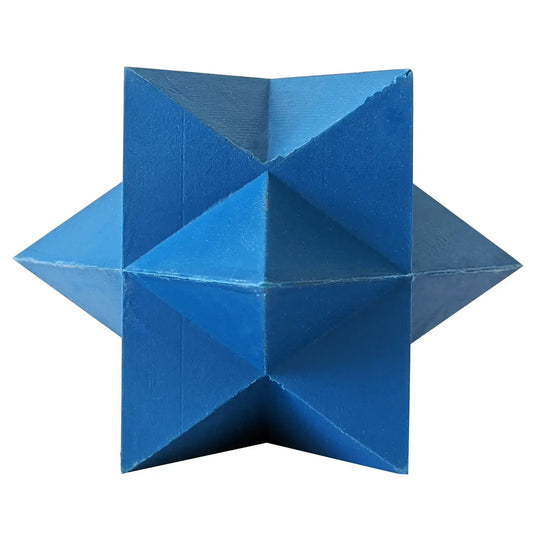 dog chew toy - geometric blue star - natural rubber by jojo modern pets