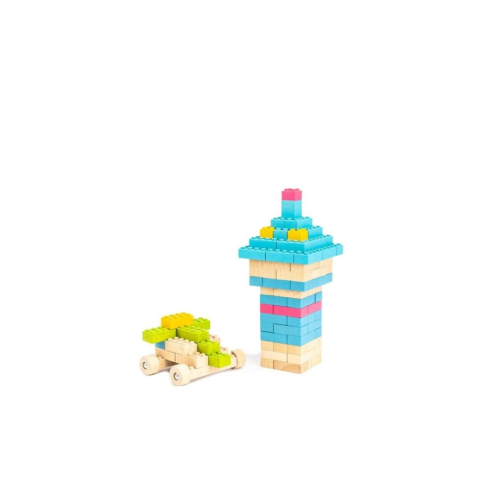 toy - eco-bricks - natural wood blocks by once kids
