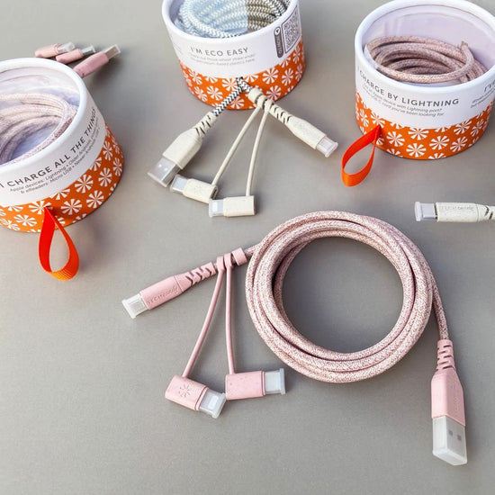 charge cable - eco long range™ - usb 3 tip - natural by tech candy (e-accessories)