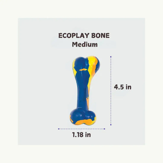 dog bone - natural rubber - medium by shreds + rerope