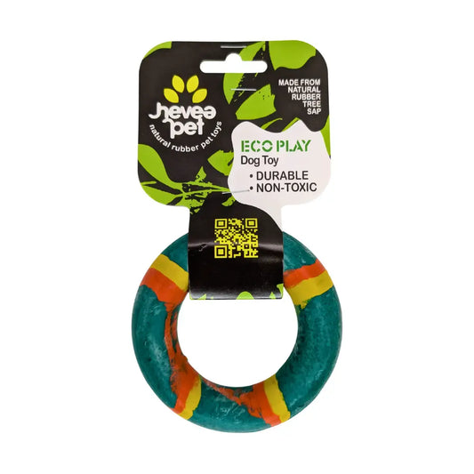 dog toy - ring - natural rubber - green - medium by shreds + rerope