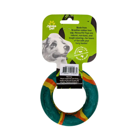 dog toy - ring - natural rubber - green - medium by shreds + rerope