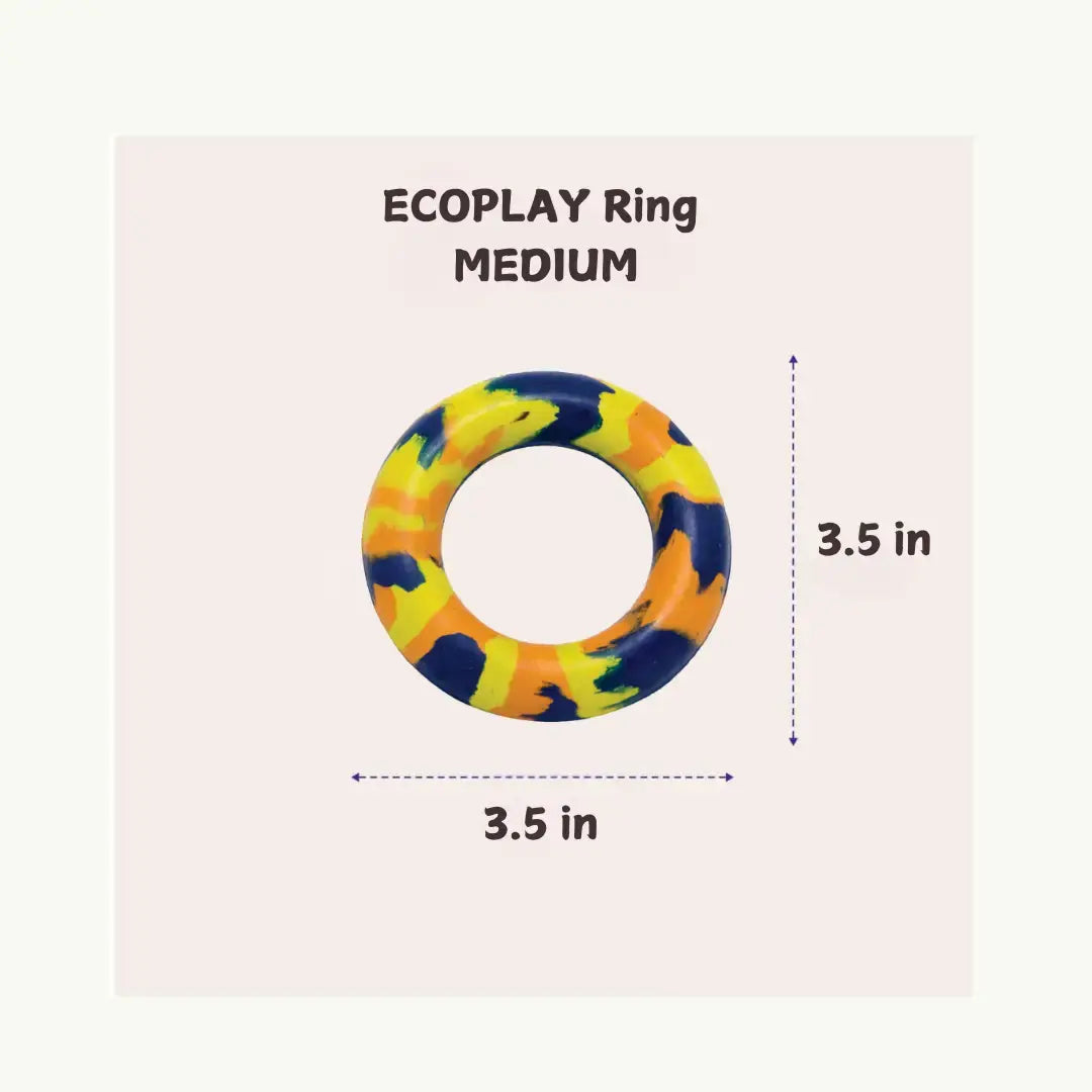 dog toy - ring - natural rubber - green - medium by shreds + rerope